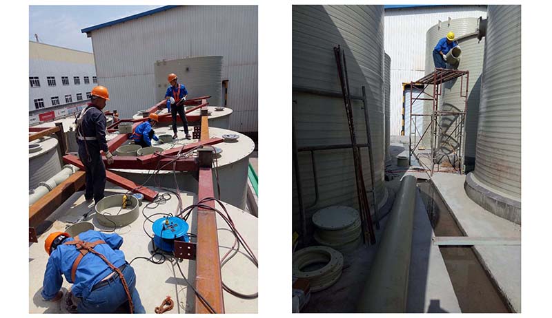 我司售后服務(wù)人員為浙江杭州客戶工廠PPH纏繞儲(chǔ)罐安裝提供技術(shù)支持 我司售后服務(wù)人員為浙江杭州客戶工廠PPH纏繞儲(chǔ)罐安裝提供技術(shù)支持